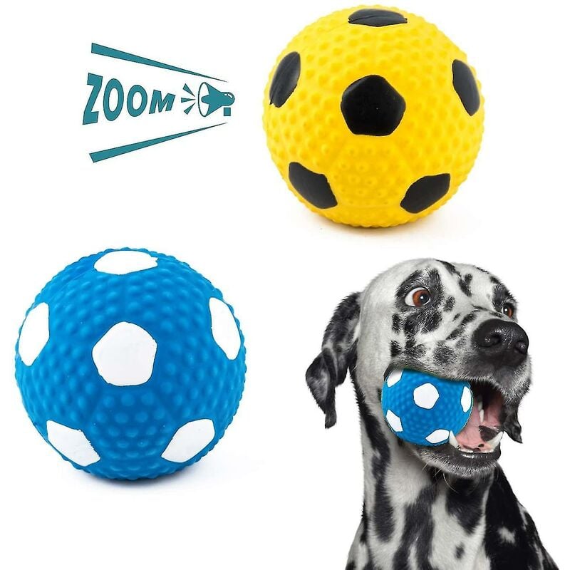 2 pezzi palla cane giocattoli da masticare morbido lattice cucciolo durevole calcio cane trea