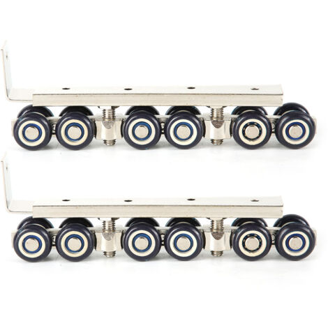 2 pezzi per uso domestico 12 ruote ganci rullo muto porta scorrevole cancello puleggia armadio kit hardware