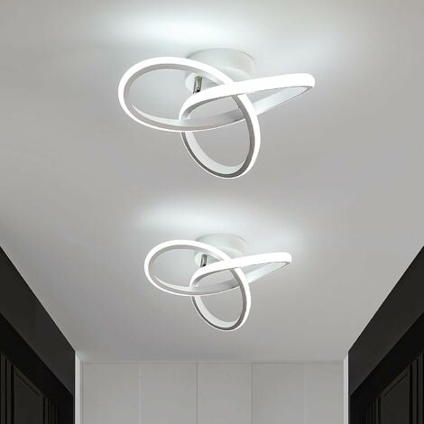 Goeco Plafoniere LED Moderna 22W 2500LM, Design a Trifoglio, Luce Bianca Fredda 6500K per Camera Corridoio Cucina Balcone