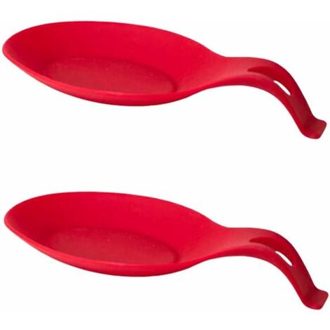 Poggia cucchiaio in silicone, porta cucchiaio da cucina, porta cucchiaio, 2  pezzi (colore: nero), SOEKAVIA