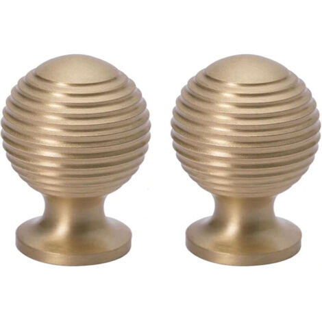 2 pezzi Pomelli per mobili Pomelli per cassetti Pomelli per armadietti in ottone massiccio Maniglie per mobili dorate per armadietti da cucina, C