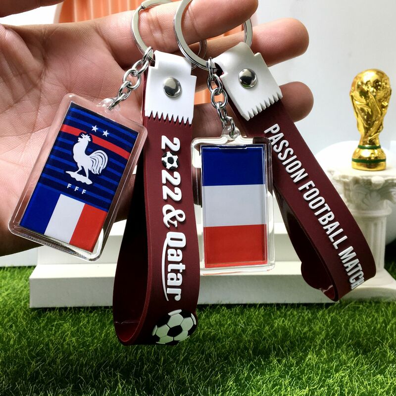 2 pezzi Portachiavi Coppa del Mondo Calcio