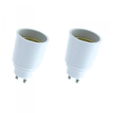 2 Pezzi Portalampade Adattatori Convertitore Lampada Attacco GU10 a E27