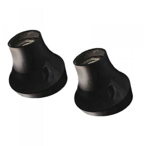 2 Pezzi Portalampade E27 da Parete con Base Inclinata in Termoplastico Nero