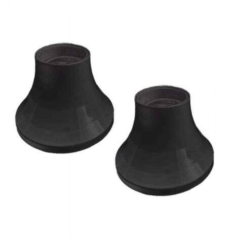 2 Pezzi Portalampade E27 Portalampada Da Parete Con Base Dritto in Termoplastico Nero