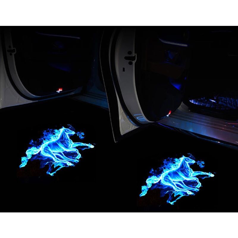 2 pezzi Proiettore senza fili Porta auto Luce di