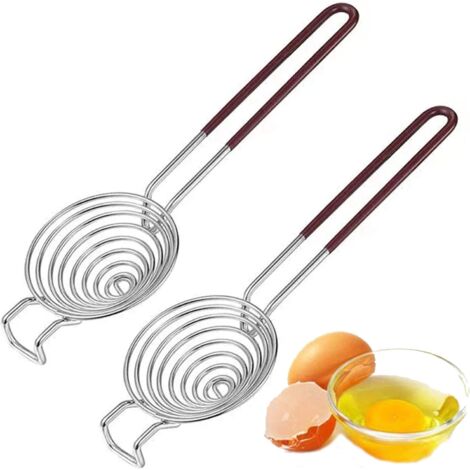 2 pezzi Separatore di uova Filtro per albume e tuorlo Separatore di uova in acciaio inossidabile Divisore di uova per utensili da cucina Strumento di cottura