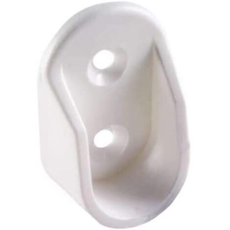 2 PEZZI - SOPPORTI REGGITUBI OVALI IN PLASTICA 30x15MM - COLORE BIANCO