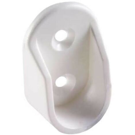 2 PEZZI - SOPPORTI REGGITUBI OVALI IN PLASTICA 30x15MM - COLORE BIANCO
