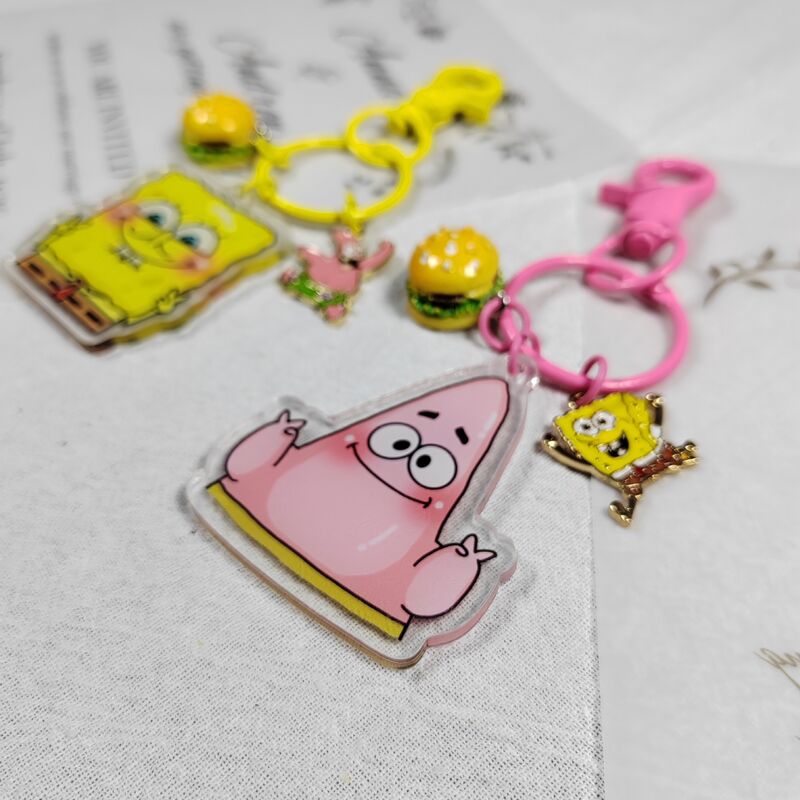 2 pezzi Spongebob SquarepantsPortachiavi per auto