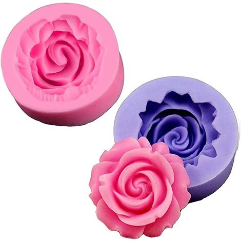 Coomir Strumenti di Decorazione per Torte in Silicone 3D stampi di Fiori di Rosa per Ghiaccio di Cioccolato di Dolci di Sapone 