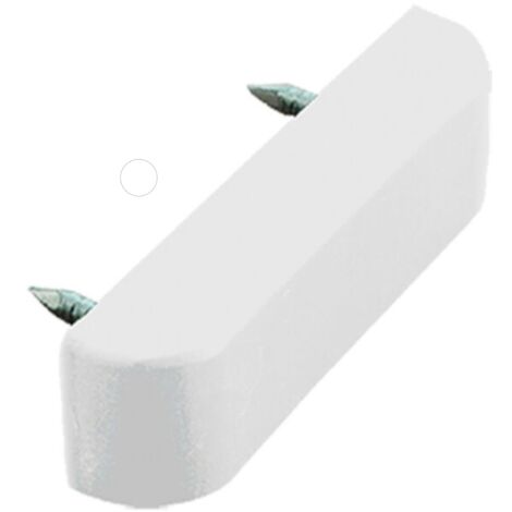 2 PEZZI - SUPPORTO FERMA ANTINE 40MM - IN PLASTICA BIANCA - COMPLETI DI CHIODI