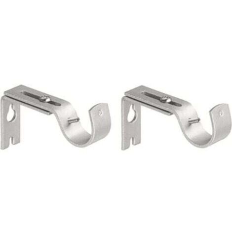 2 pezzi Supporto per asta per tenda, Supporto per asta per tenda regolabile Supporto per asta per tenda in metallo per fissaggio asta per tenda per casa e camera da letto (argento)
