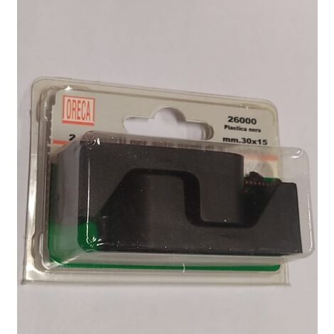2 PEZZI - SUPPORTO PER ASTE OVALI DI ARMADIO 30x15MM - IN PLASTICA NERA - AVVITABILI ANCHE A SOFFITTO DI ARMADIO 