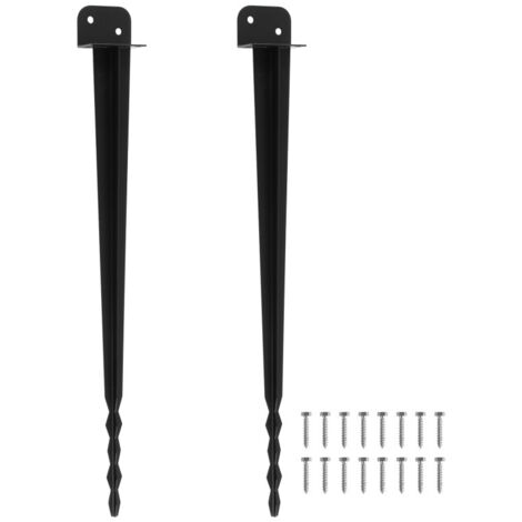 2 pezzi supporto per palo da infilare 700 mm, fissaggio robusto per pali in legno quadrati