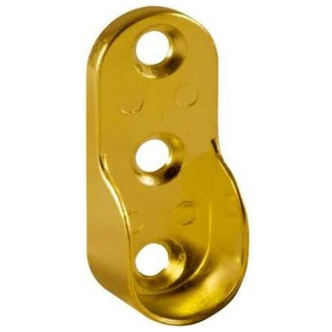 2 PEZZI - SUPPORTO TUBI OVALI IN ZAMAOTTONATA PER ARMADI 30x15MM