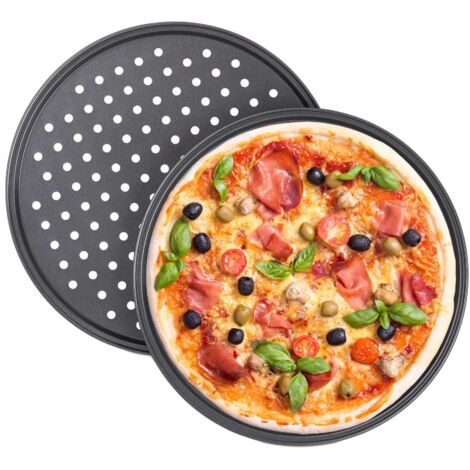 2 pezzi teglie per pizza rotonde