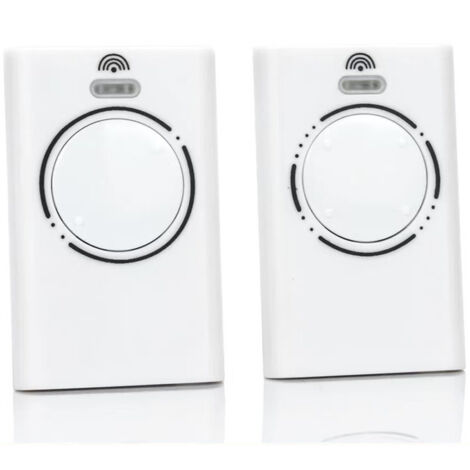 2 pezzi Trasmettitore telecomando per porta da garage 868 MHz, telecomando per cancello a 2 canali compatibile con XT4 868 SLH LR, XT4 868 SLH, XT2 868 SLH LR, XT2 868 SLH (bianco)