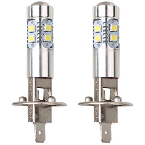 2 phares antibrouillard LED pour voiture, ampoules H1 100 W, 6000 K, 2835 SMD, 10 LED, feux de croisement, super automobile - AquaForge