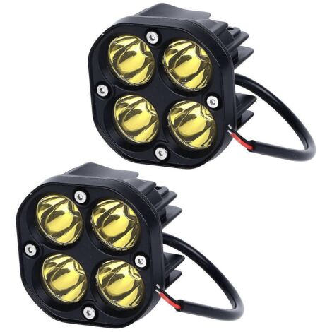 2 Phares LED Carrés 3 pouces 6000K-6500K IP67, Projecteurs Cubes Étanches pour Véhicules, Feux de Travail Puissants