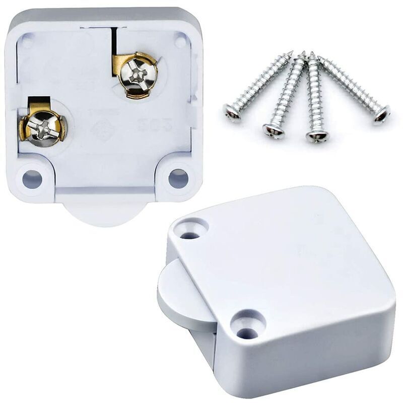 2 Pièce Interrupteur de Placard D'armoire Interrupteurs 2A/250V Interrupteur Automatique Placards pour S'applique à Divers Appareils D'éclairage et