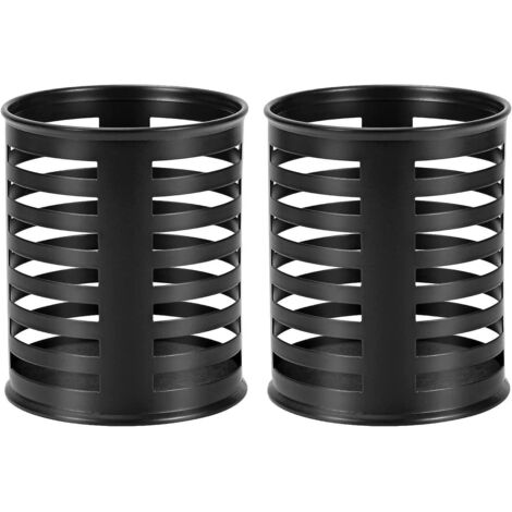 2 Pice-stylo En Mtal Ronds Pot Crayons Multifonction Porte Crayons Papeterie De Stockage Organiseur Pour Domicile, Cole, Bureaus