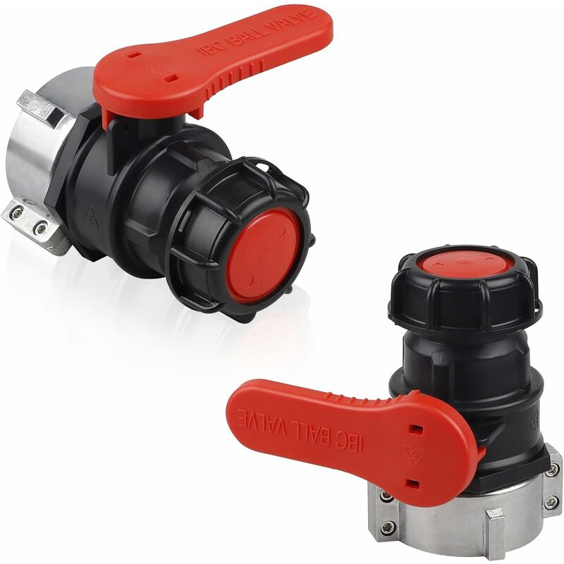 Qersta - 2 Pièces Adaptateur Réservoir ibc Vanne Cuve Vanne pour Cuve ibc Adaptateur ibc pour Robinet Cuve ibc DN50 (75 mm)