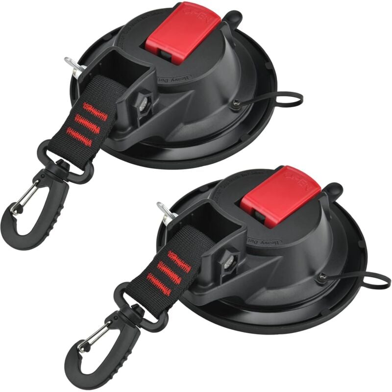 2 Pièces Ancre à Ventouse avec Fixation du Crochet d'Arrimage, Crochets de Fixation en Camping, Crochet de Fixation de Ventouse Auvent pour Tentes