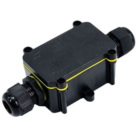 2 Pices Bote de Jonction tanche IP68, Boite de Derivation Etanche Exterieur, Connecteur de Cble 2 Voies Connexions pour Cble 5-9mm 9mm-12mm