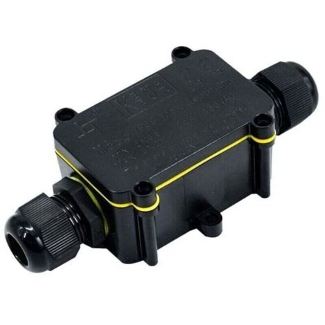 2 Pices Bote de Jonction tanche IP68, Boite de Derivation Etanche Exterieur, Connecteur de Cble 2 Voies Connexions pour Cble 5-9mm 9mm-12mm