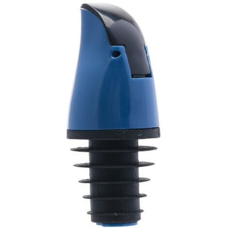 2 Pices Bouteille d'huile pour Bec verseur Distributeur de Bouchon pour Le vin Sauce soja Bouteilles de vinaigre Ustensiles de Cuisine Opération à Une Main（bleu marine）