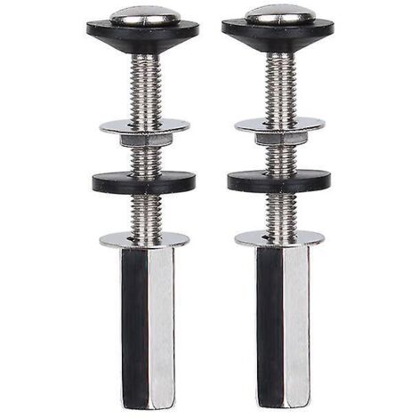 2 Pices Cuvette Rservoir Toilettes Vis - Robinetterie Wc Avec Rondelles Boulons En Caoutchouc Facile  Assembler Fixation Rservoir D'eau Sur Cuvett