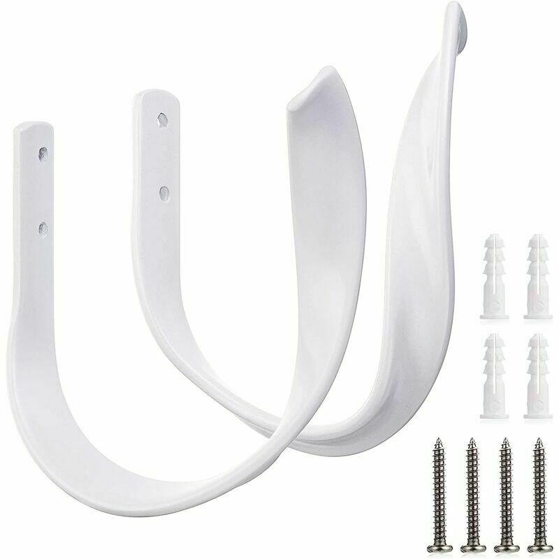 Lucky-88 - 2 pièces de retenue de rideau en alliage d'aluminium Embrasses de draperie murales décoratives avec vis, retenues de traitement de fenêtre