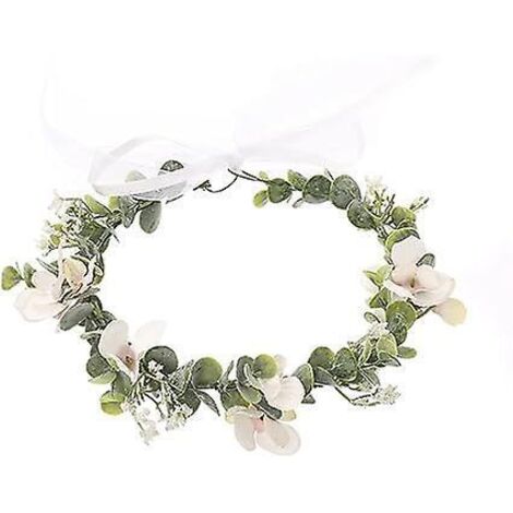 2 Pices Guirlandes De Fleurs De Style Bohmien - Accessoires De Cheveux De Mariage Pour Enfants, Guirlandes De Fleurs Artificielles Pour Petites Fi