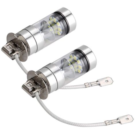 2 Pices H3 6000K 100W Led 20-Smd Haute Puissance Brouillard Conduite Drl Ampoules Hid Antibrouillard et Assemblage de Feux de Brouillard