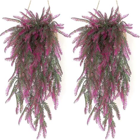 2 Pices , Mauve , Fougre Artificielle Plante Fausse Plantes Deco Plante Artificielle Exterieur Pour Clbration, Mariage, Cuisine, Jardin, Bureau Dc