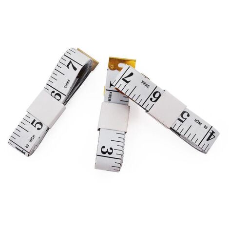 2 Pices-mtres Ruban Pour Couturier Double Face,1,5 M 60 Pouce Sur Mesure Couturire Tissu Rgle, La Blanc Mesure Ruban