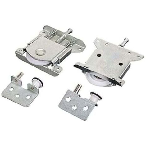 2 pices Roulette Porte Coulissante placard,Pices de porte coulissantes pour porte de garde-robe,roues,rouleaux,armoire Runners Guides,Roulette Placard Coulissant Armoire Porte Rouleau,Charge 30 kg