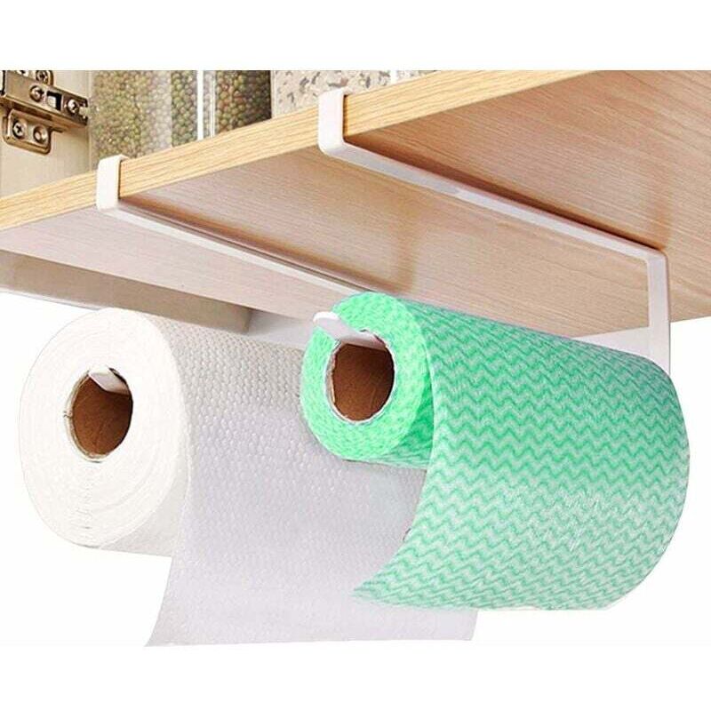 2 Pièces Support Essuie Tout, Porte Rouleau De Cuisine, Porte Essuie Tout Cuisine, Support pour Rouleau De Papier sans Perçage, sans Poinçon Porte