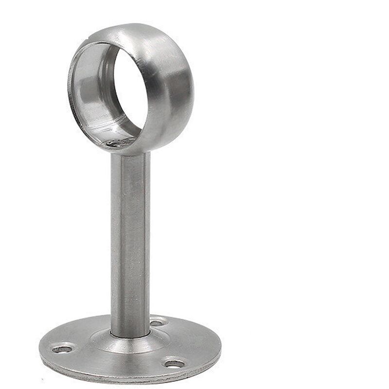 2 pièces supports de tringle à rideau, support de tringle à vêtements en forme de u en acier inoxydable avec vis et tubes d'expansion pour armoire à