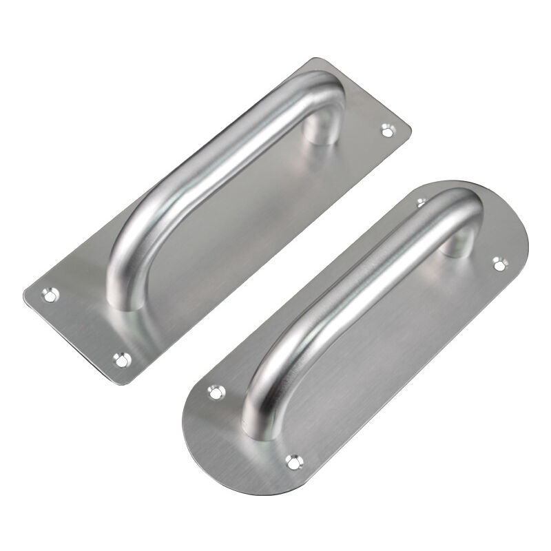 2 Piece 200*65mm Square Heavy Duty Stainless Steel Door Handle Set for Gate Garage Shed Furniture Large Rustic Style