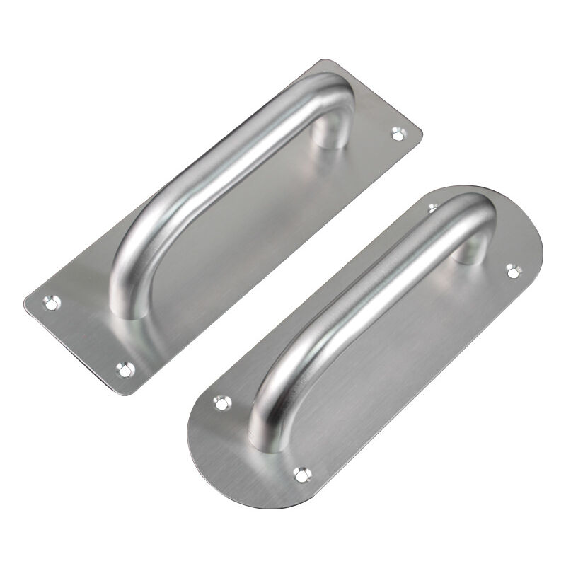 2 Piece 200x65mm Square Heavy Duty Stainless Steel Door Handle Set for Gate Garage Shed Furniture Large Rustic Style
