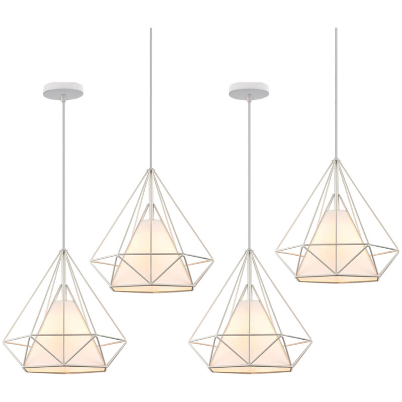 Image of Metal Pendant Light White, Industrial Metal&hellip;