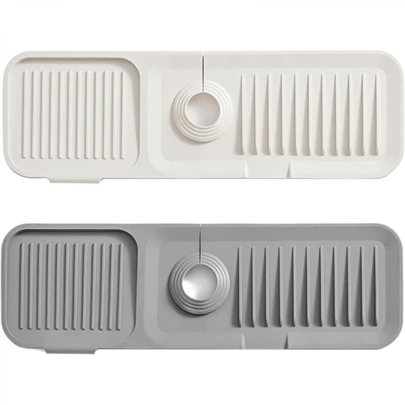 Image of 2-piece absorbent faucet surround mat, kitchen&hellip;