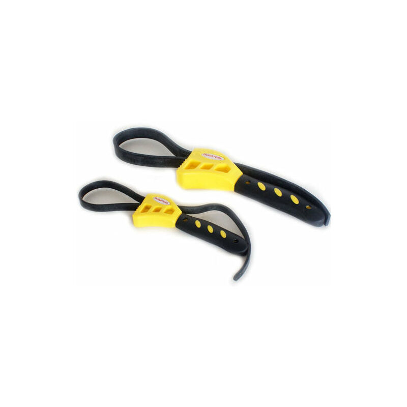 2 piece adjustable strap wrench set jar lid bottle oil filter opener