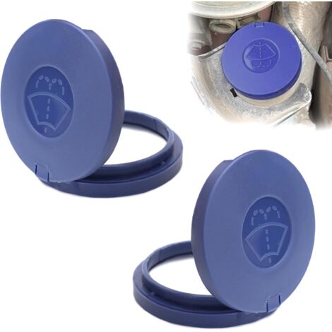 2 Pièce Bouchon Lave Glace, Bouchon Bocal Réservoir Lave Glace, Couvercle Réservoir Liquide Lave-glace, Pour Peugeot 106 206 207 406 5008 Citroën C2 C3, 643230 (Bleu)