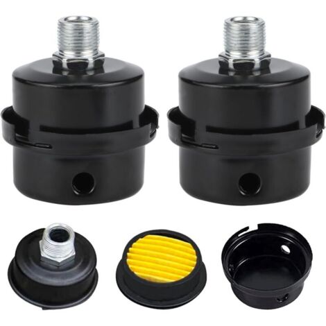2-piece compressor silencer filter, 3/8" 16mm air filter for compressor, for air compressor replacement parts