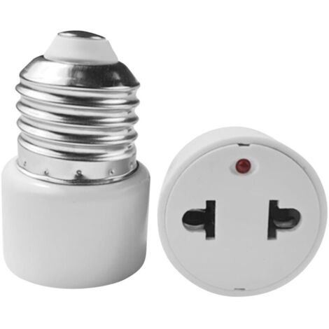 2-Piece E27 Socket Converter Cover Set with Adapter Plug, Socket, Bulb Outlet, Lamp Holder for Plugging in Light Bulbs for Home and Studio