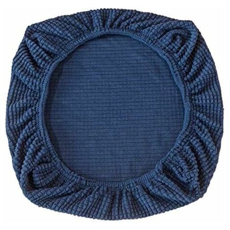 2-piece elastic elastane chair covers - Washable - For office chairs, dining room, bar, wedding party decoration (dark blue)
