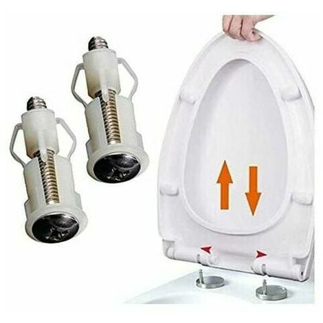 2-piece expansion screws for fastening the toilet seat, screws for the toilet seat, fastening set, spare parts for the  toilet seat
